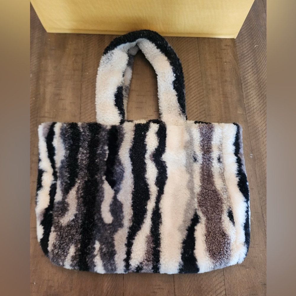 Wild Fable Black and White Faux Fur Tote